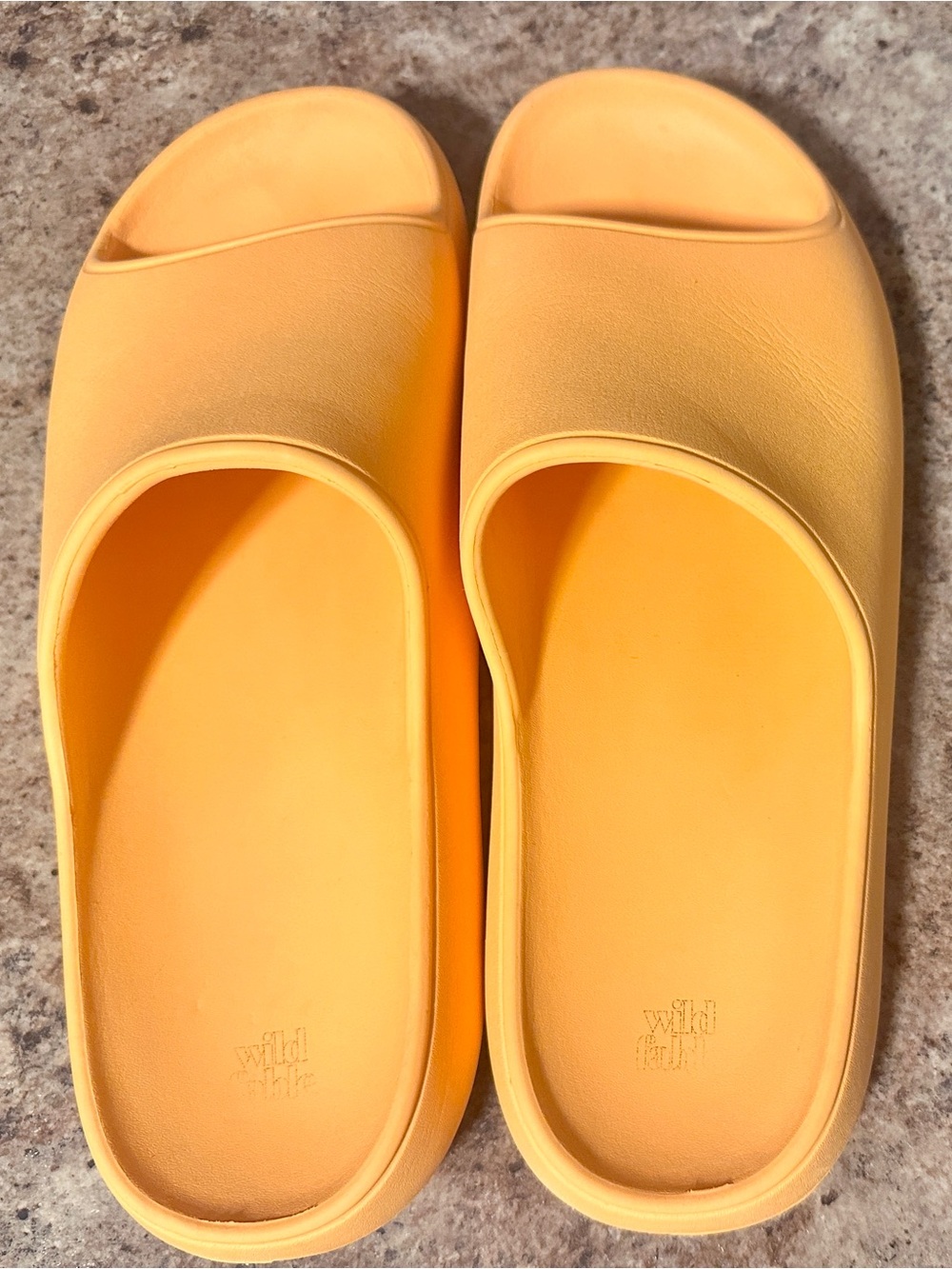Women’s Slip-On Orange Foam Slide Sandals-Wild Fable